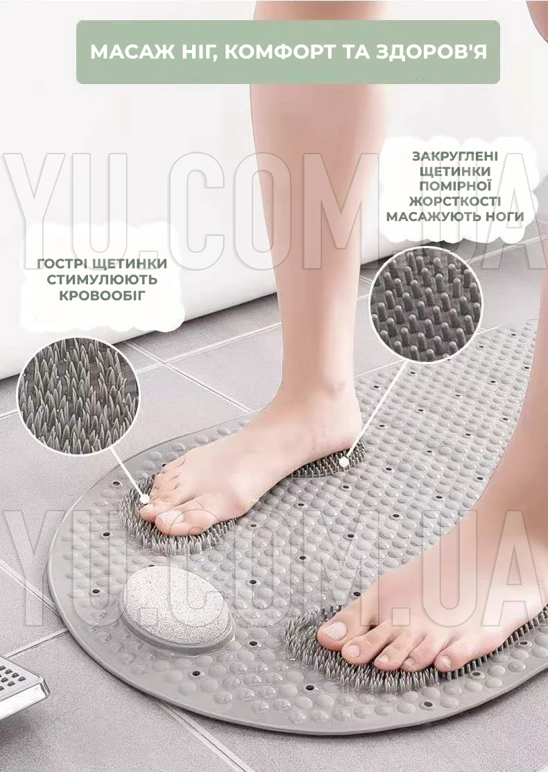 Нескользящий коврик со шлифовальным камнем для ванной комнаты Bathroom mat 80 x 40 см Нескользящий коврик со шлифовальным камнем для ванной комнаты Bathroom mat 80 x 40 см